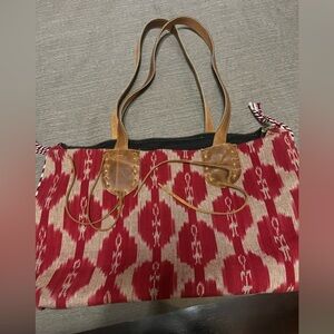 Noonday Tote bag, red. Gently used. Non smoking home